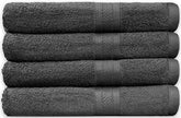 Home labels Premium Bath Towels 4 Pack Set, - 27 x 54 Inches, 100% Ring Spun Cotton 500GSM, Highly Absorbent Quick Drying Towels, Perfect for Daily Use (Grey)